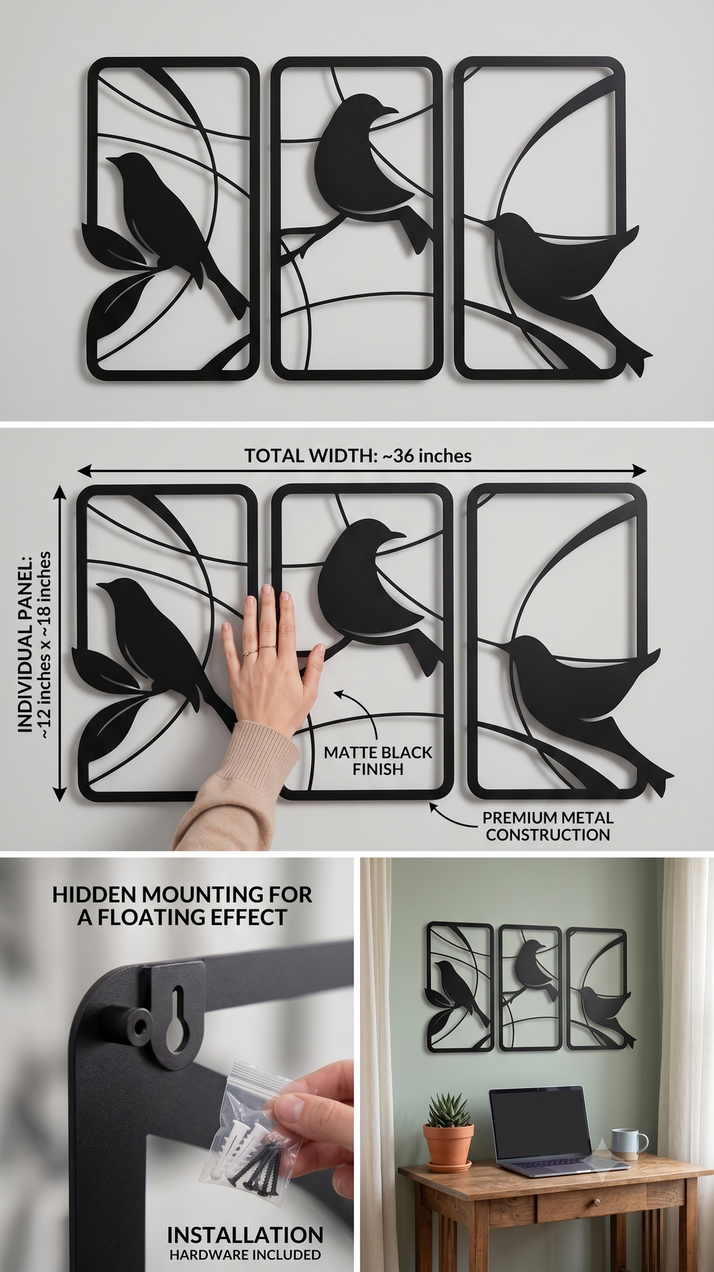 Modern Bird  Wall Art – Minimalist Nature-Inspired Décor