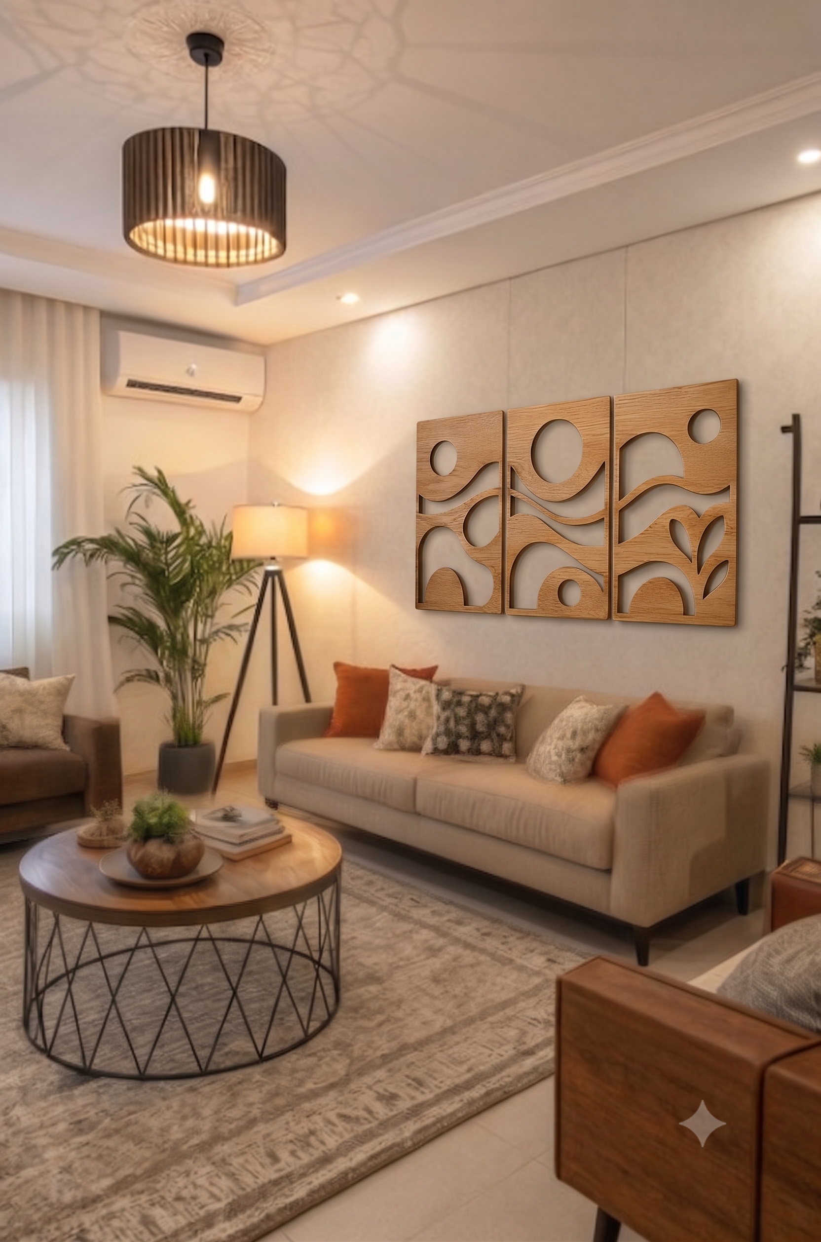 Abstract Wooden Wall Art Panel