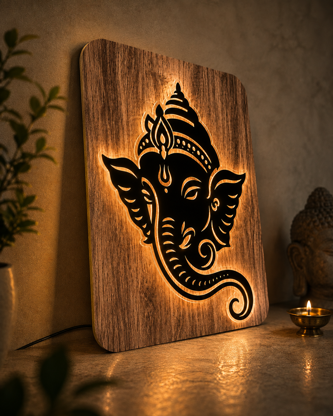 Ganesh acrylic wall decor