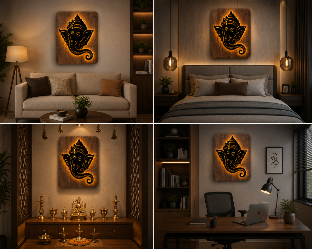 Ganesh acrylic wall decor