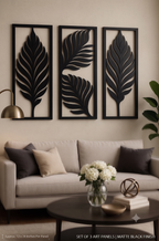 Tropical Leaf Metal Wall Art – Modern Botanical Wall Décor