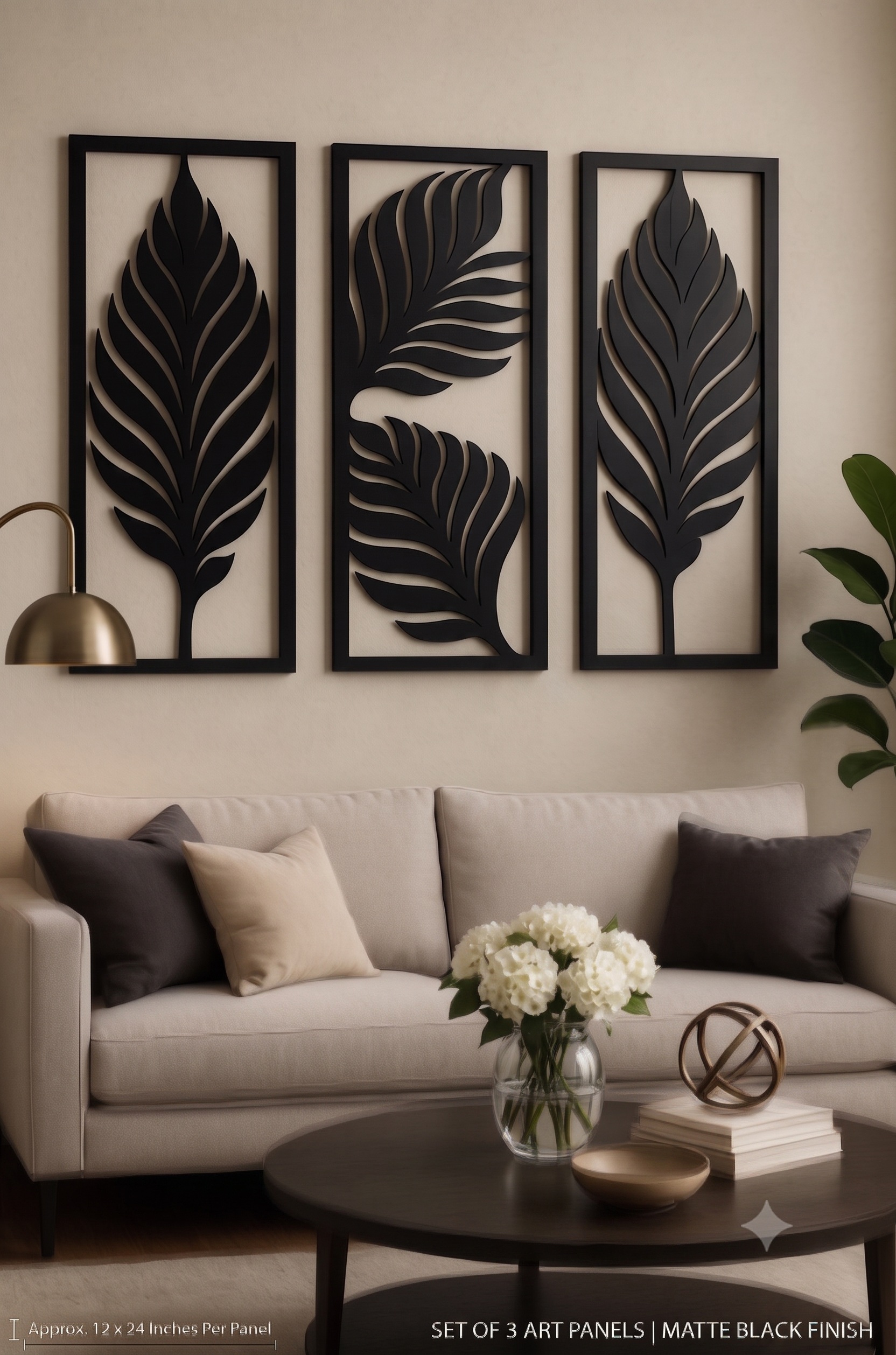 Tropical Leaf Metal Wall Art – Modern Botanical Wall Décor