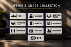 Premium 3D Acrylic Office Signage Suite with Braille – Modern Modular System